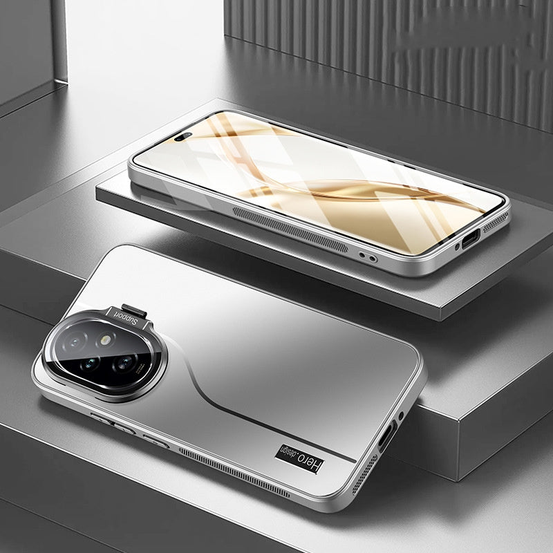 Matte PC TPU Phone Case with Camera Lens Holder for Honor 200 200 Pro Shockproof Anti-Slip