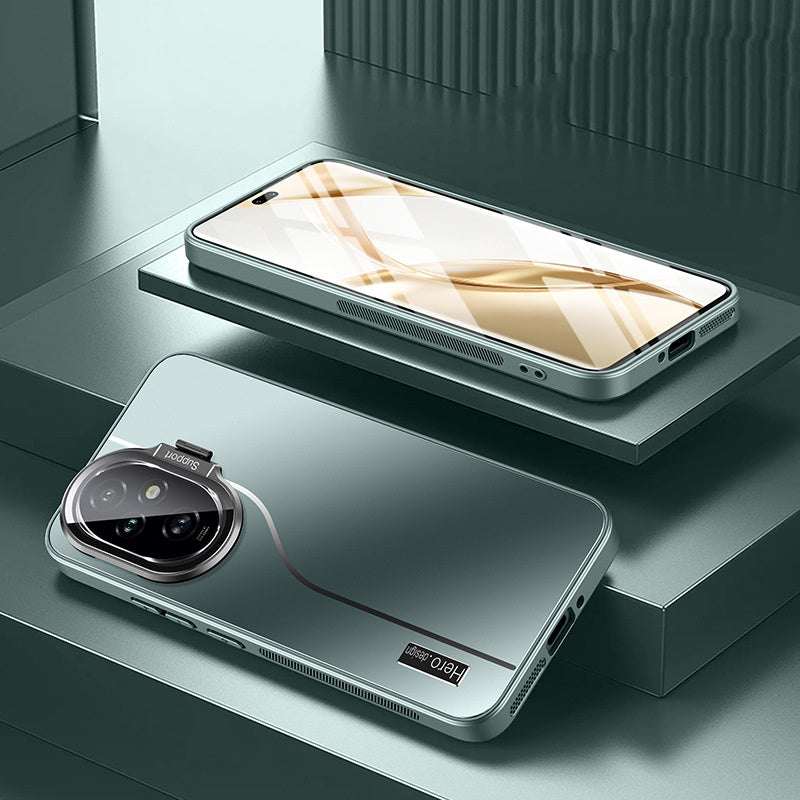 Matte PC TPU Phone Case with Camera Lens Holder for Honor 200 200 Pro Shockproof Anti-Slip