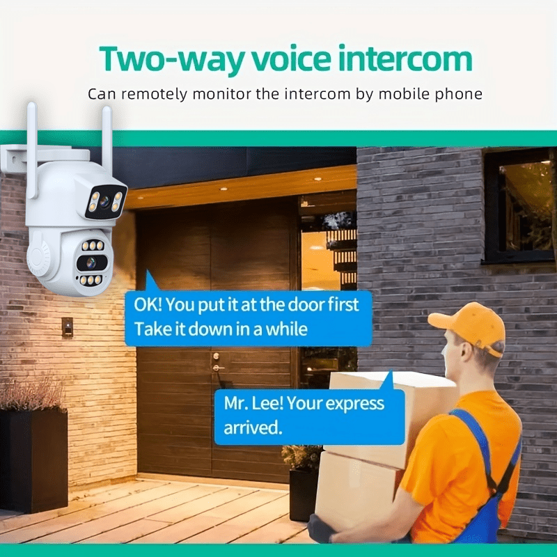 1080P HD видеокамера с двухсторонним звуком и умным отслеживанием движения для домашнего видеонаблюдения