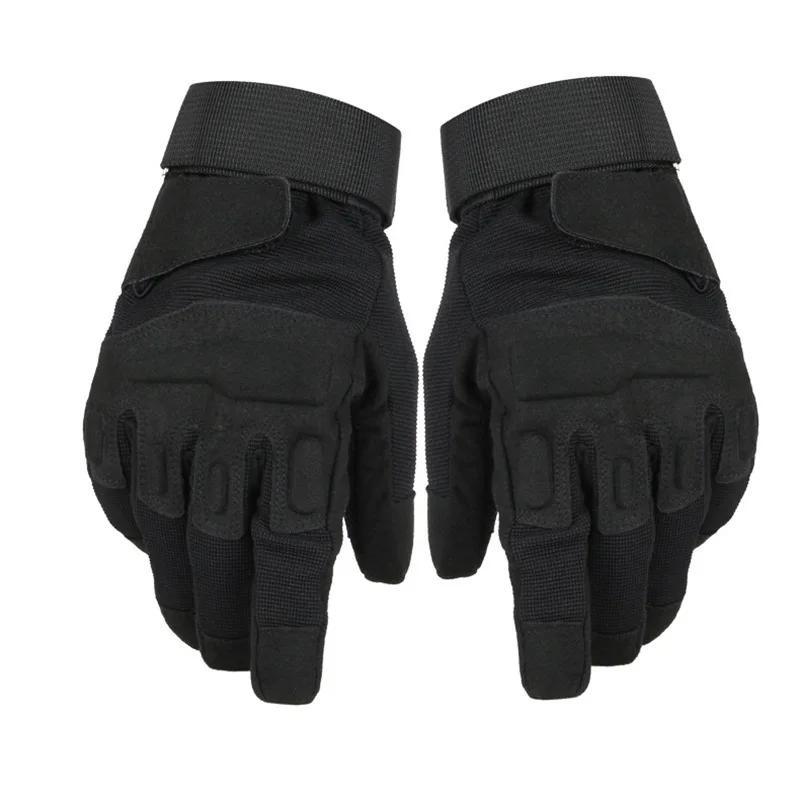 Guantes para ciclismo y motocicleta de dedo completo para exteriores, mezcla de poliéster tejida