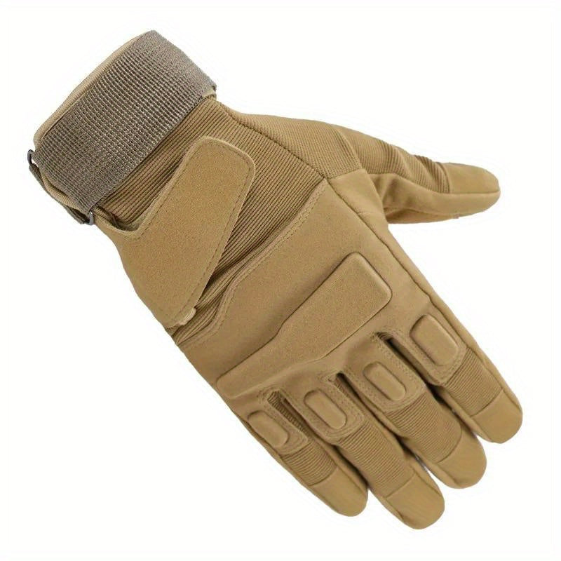 Guantes para ciclismo y motocicleta de dedo completo para exteriores, mezcla de poliéster tejida