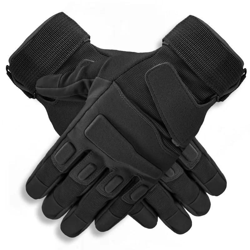 Guantes para ciclismo y motocicleta de dedo completo para exteriores, mezcla de poliéster tejida