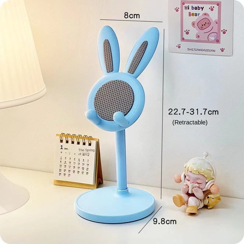 Adjustable PVC Rabbit Phone Stand with Stable Grip and Portable Design