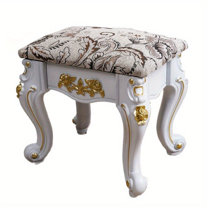 Fabric Stool for Shoes, Piano, Bedside, Compact, No Wood, Under 68cm