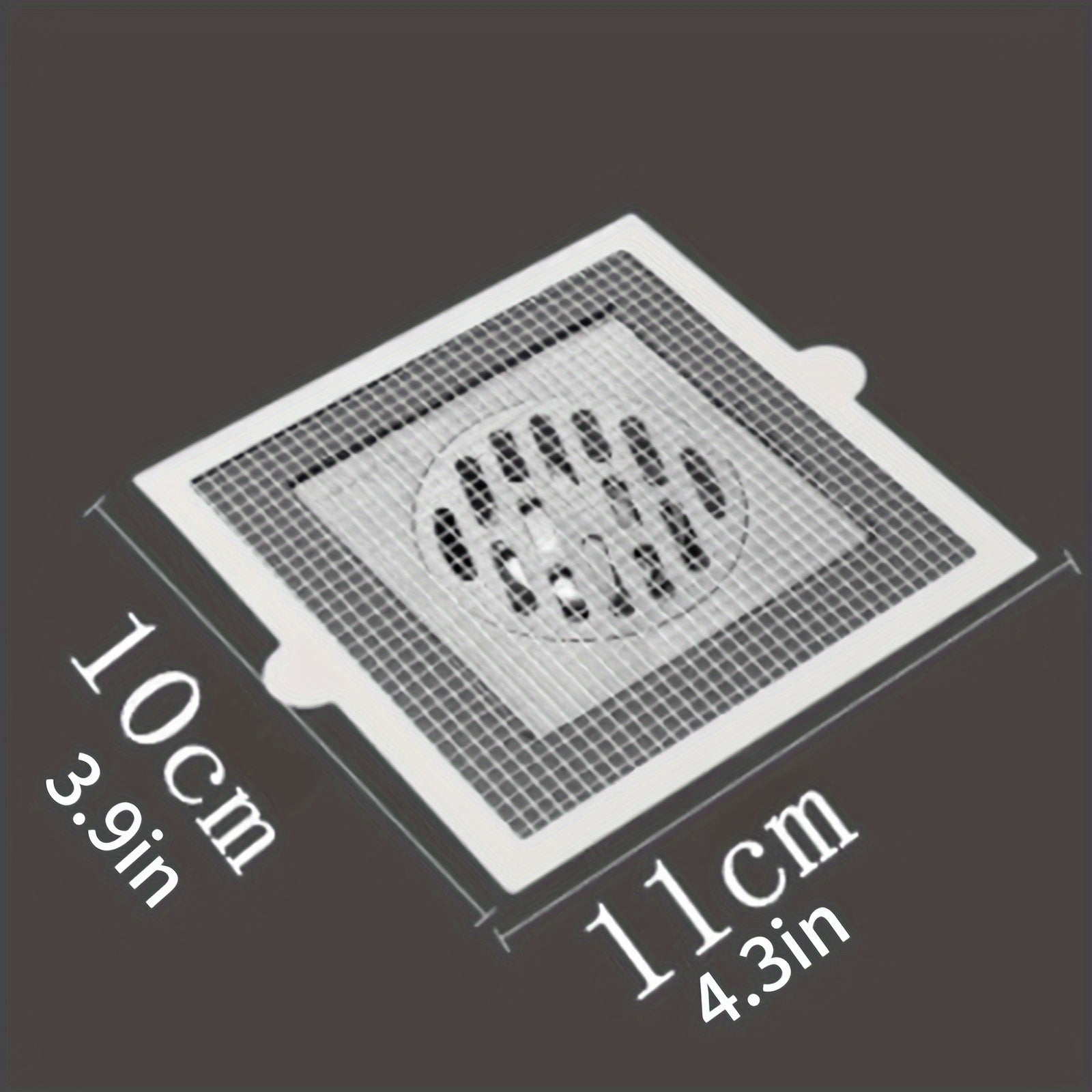 10-Pack Self-Adhesive Shower Drain Hair Catcher Filters for Bathroom and Bathtub