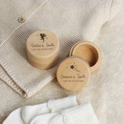 Customized Wooden Tooth Fairy Box Keepsake for Kids and Baptism