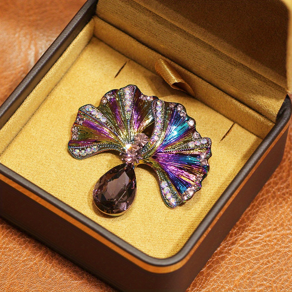 Стильная брошка с перьями и стразами - многофункциональная пряжка для шелкового шарфа и букетик для женщин, значки и цветные булавки