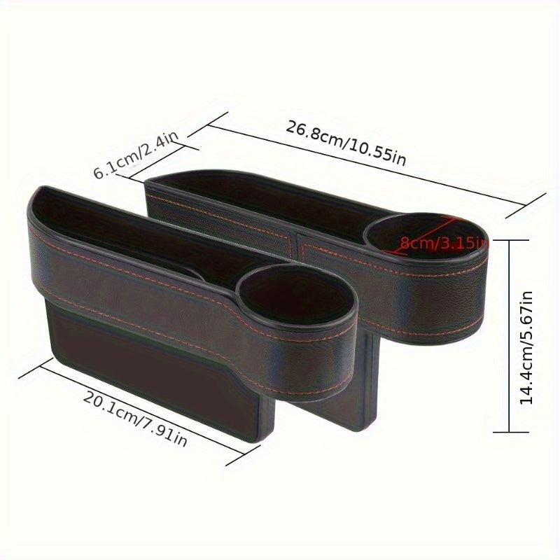 Avtomobil o'rindig'ining bo'shliq tashkilotchisi Universal PU charm quvvatli telefon kalitlar uchun saqlash qutisi bilan zaryad olish teshigi