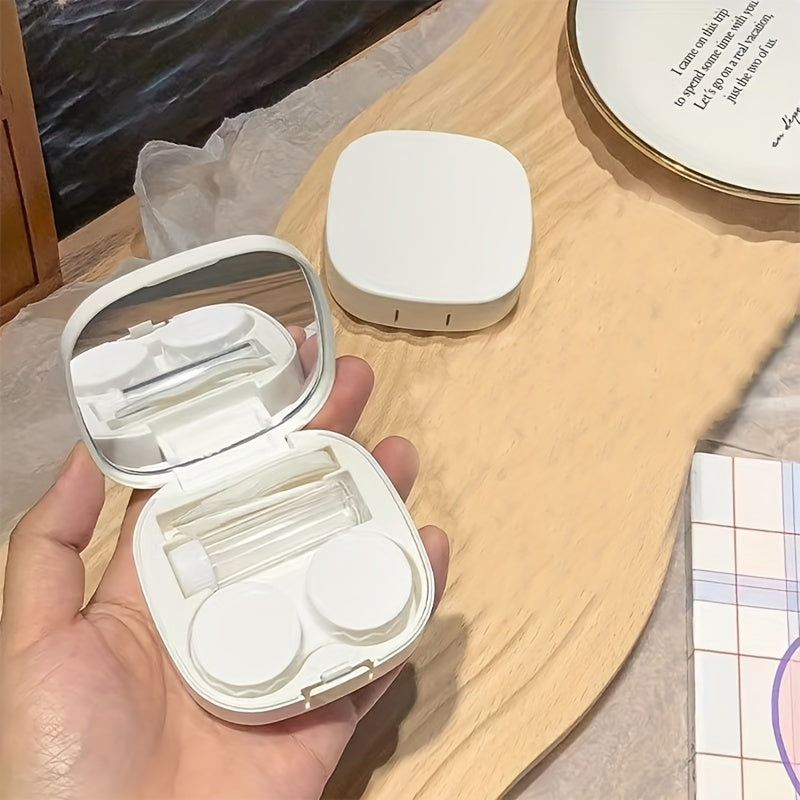 жіночний компактний кейс для зберігання з дзеркалом, пінцетом, інструментами та дорожніми флаконами