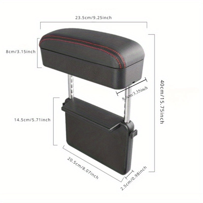 Universal Car Seat Armrest Organizer, Durable Plastic Storage Box