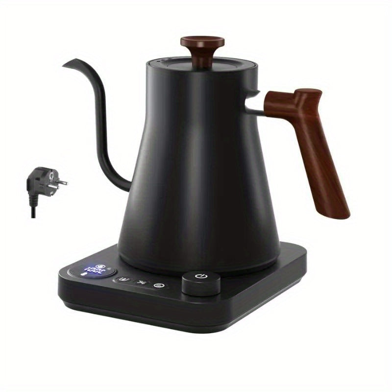 Electric Gooseneck Kettle 900ml Rapid Heating Temperature Control Pour Over Coffee Tea Pot