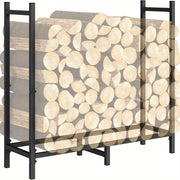 Adjustable Firewood Rack Heavy Duty Metal Indoor Outdoor Storage 79.25cm