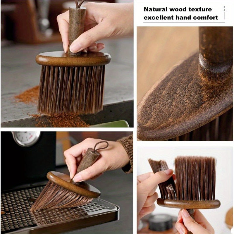 Coffee Grinder Brush Coffee Cleaning Tool for Espresso Machines Wood Handle