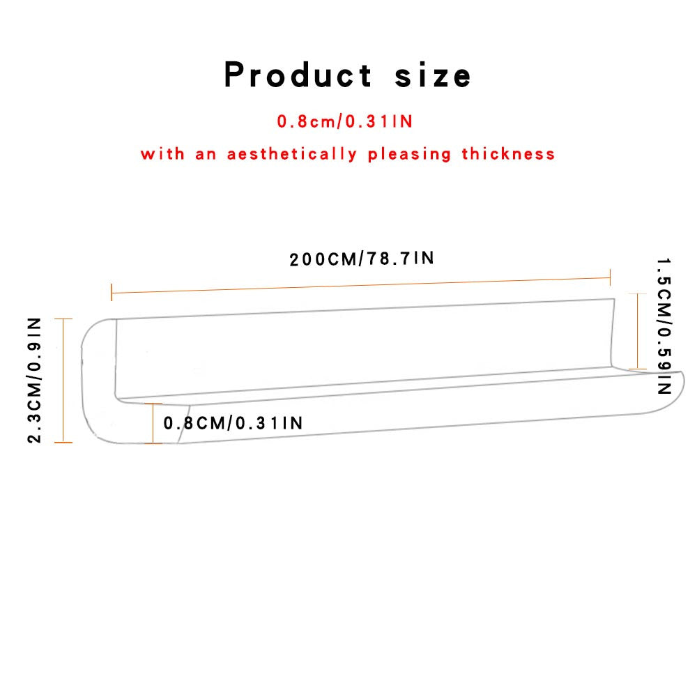 Protectores de esquina para seguridad infantil, tiras anti-colisión de 2m, protectores de borde no tóxicos para muebles