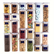 Set of 36 Eco-Friendly Reusable BPA-Free Airtight Food Storage Containers with Labels