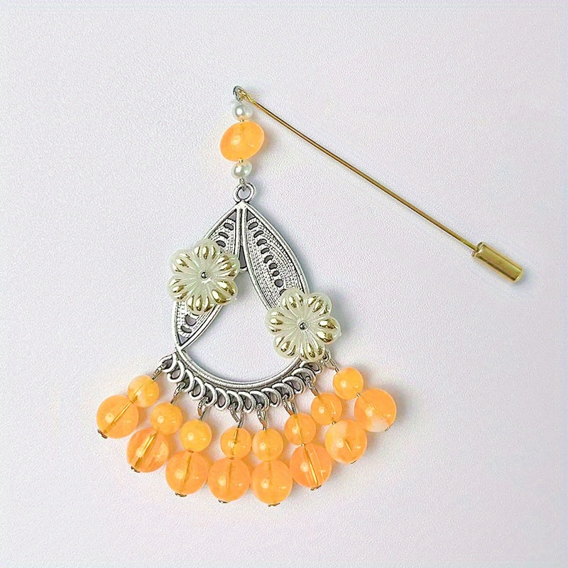 Metal Scarf Pin Brooch for Women Retro Style Hijab Clip Elegant Accessory