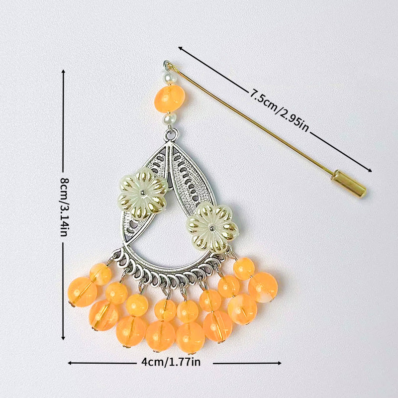 Metal Scarf Pin Brooch for Women Retro Style Hijab Clip Elegant Accessory