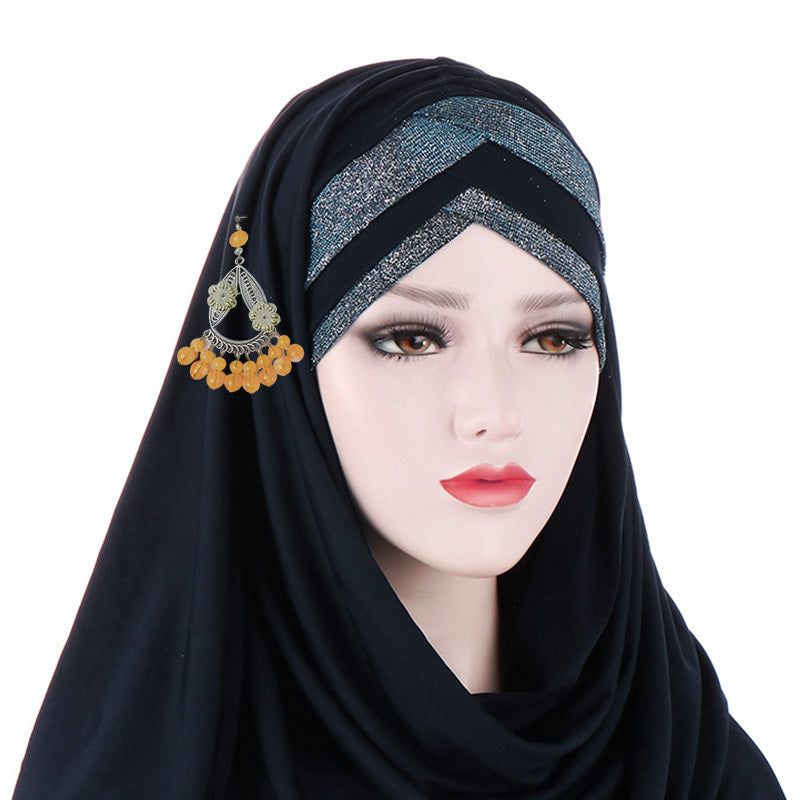 Metal Scarf Pin Brooch for Women Retro Style Hijab Clip Elegant Accessory