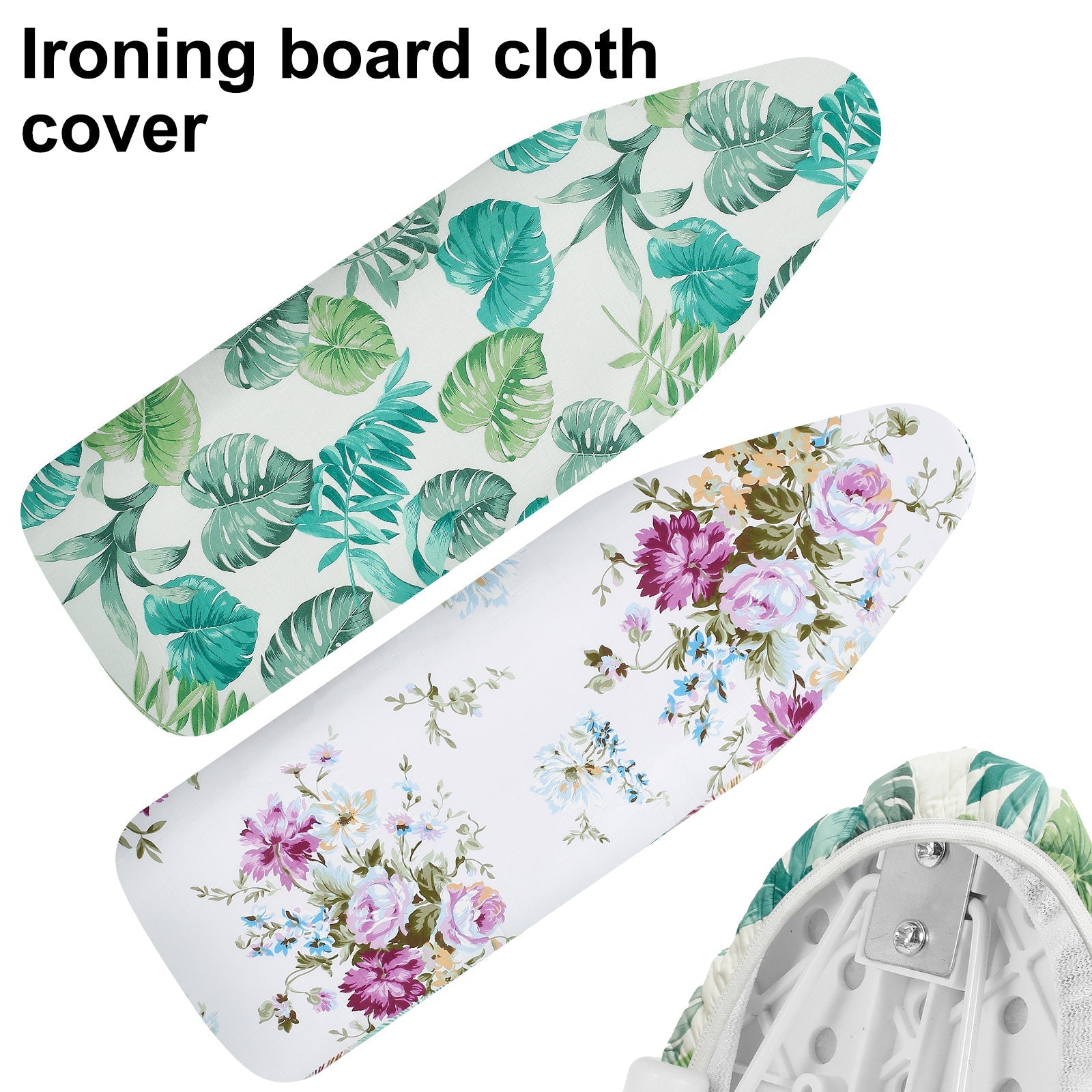 Ironing Board Cover Set with Elastic Edges and Ironing Mat, Scorch Resistant, Fits 146.81x47.75cm