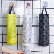 Waterproof PVC Wall Organizer for Plastic Bags Linen Textured Dispenser