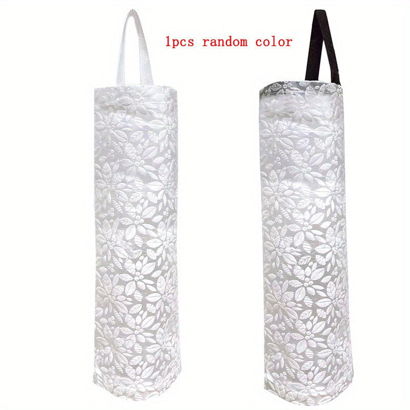 Waterproof PVC Wall Organizer for Plastic Bags Linen Textured Dispenser