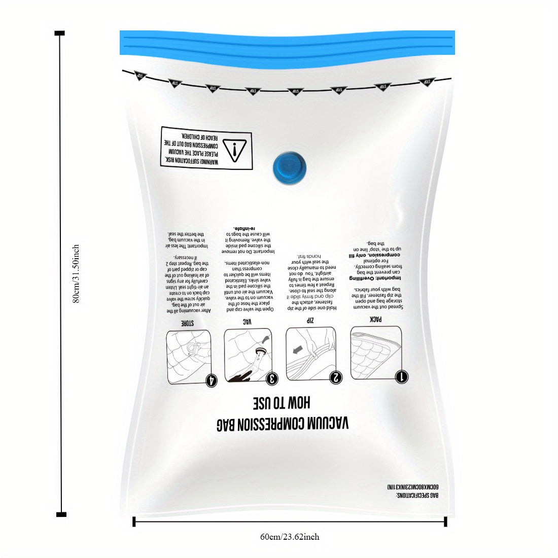 Гигантские вакуумные мешки для хранения одежды и постельных принадлежностей герметичные, влагостойкие, экономящие место