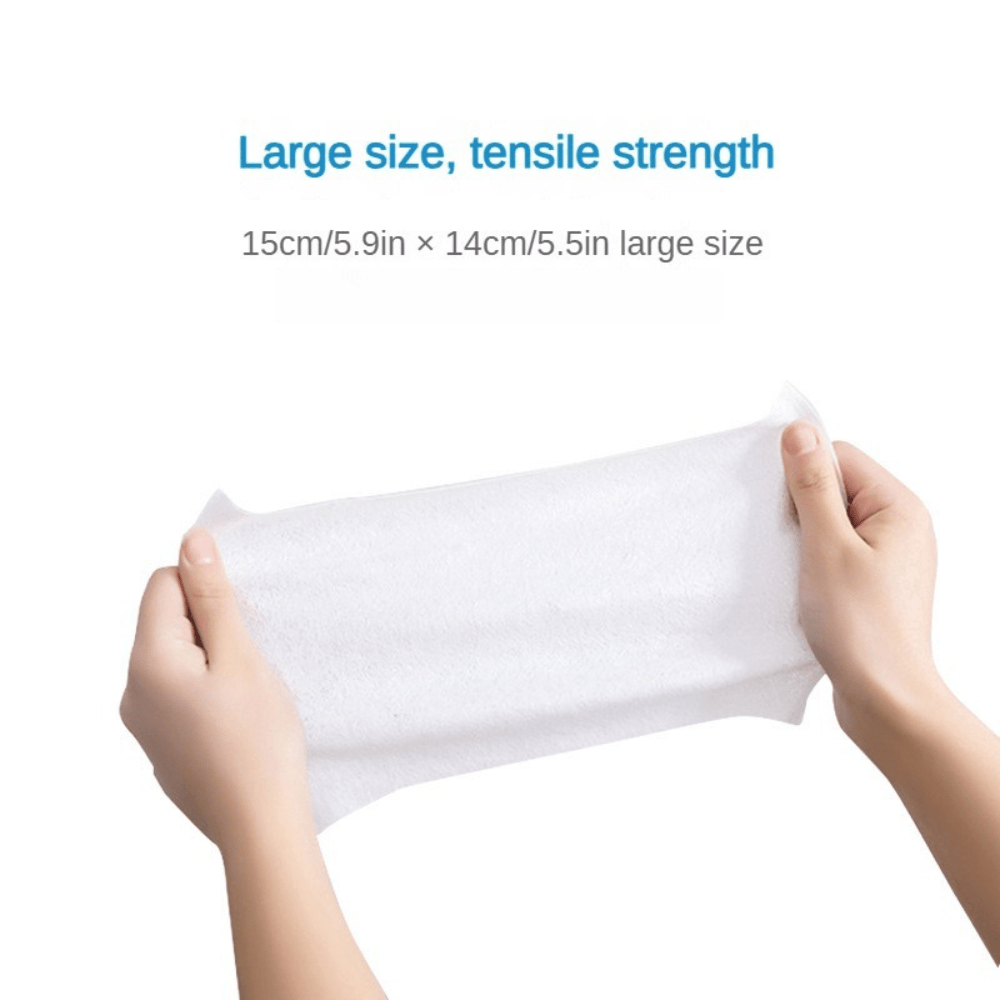 Portable Wet Wipes Pack of 50-100 with 10 Non-Woven Wipes for Outdoor Travel