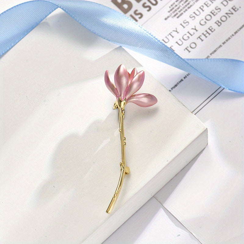 Floral Rhinestone Brooch Pin Crystal Flower Jewelry for Women and Men