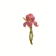Floral Rhinestone Brooch Pin Crystal Flower Jewelry for Women and Men