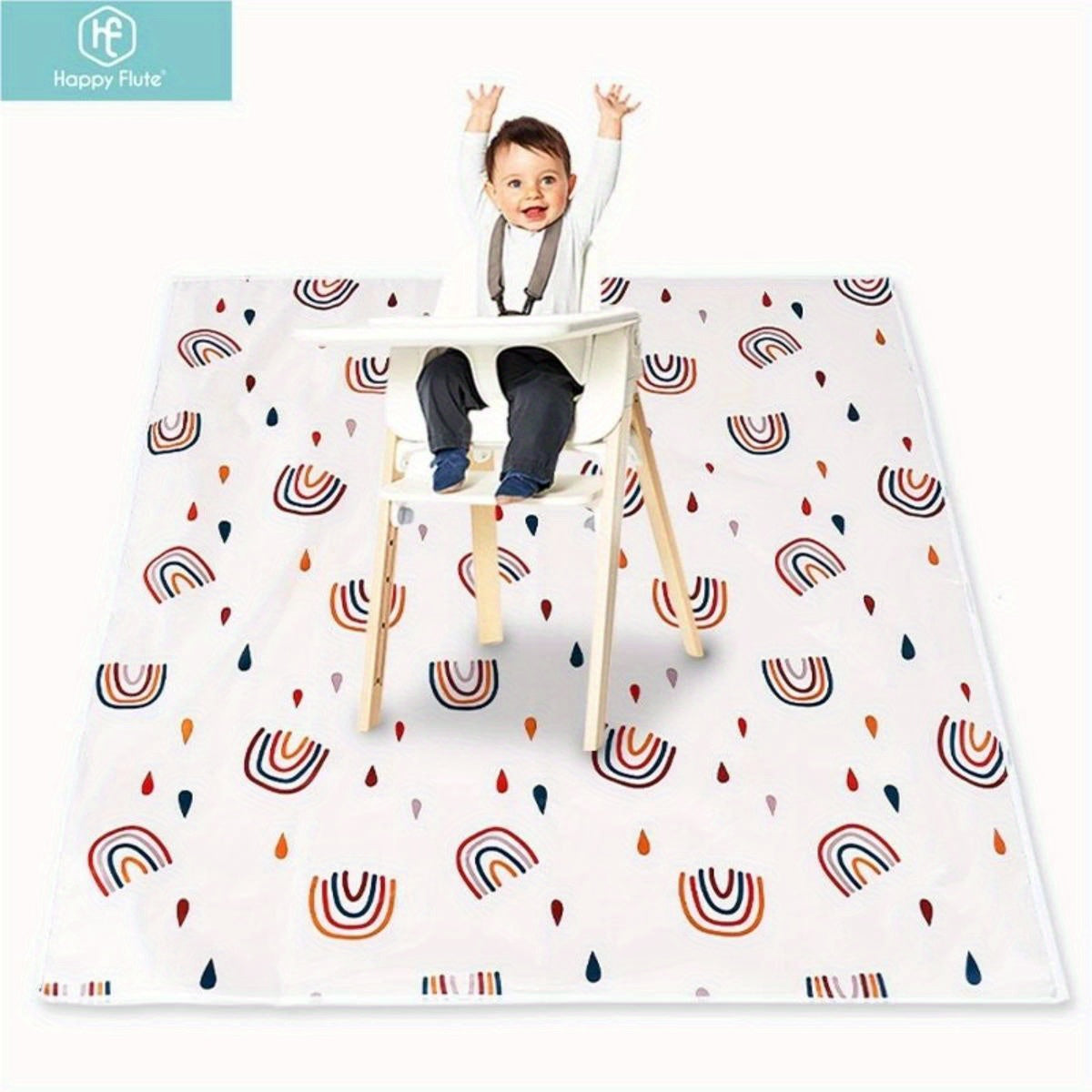 Kids Waterproof Feeding Mat Non-Slip Splash Guard with Vibrant Design