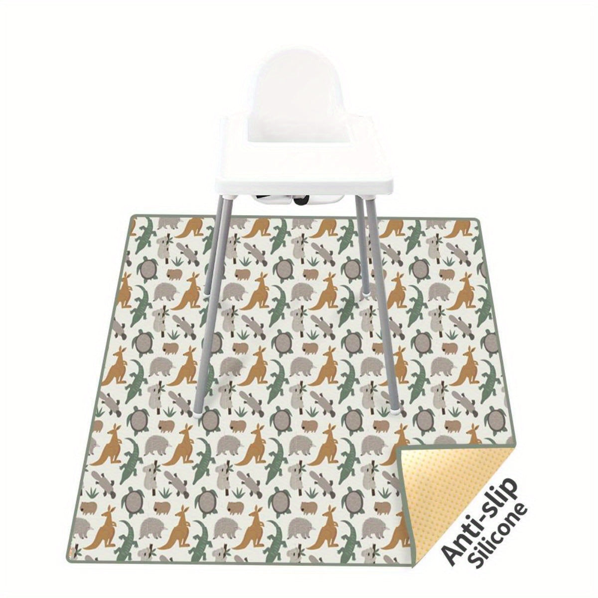 Kids Waterproof Feeding Mat Non-Slip Splash Guard with Vibrant Design