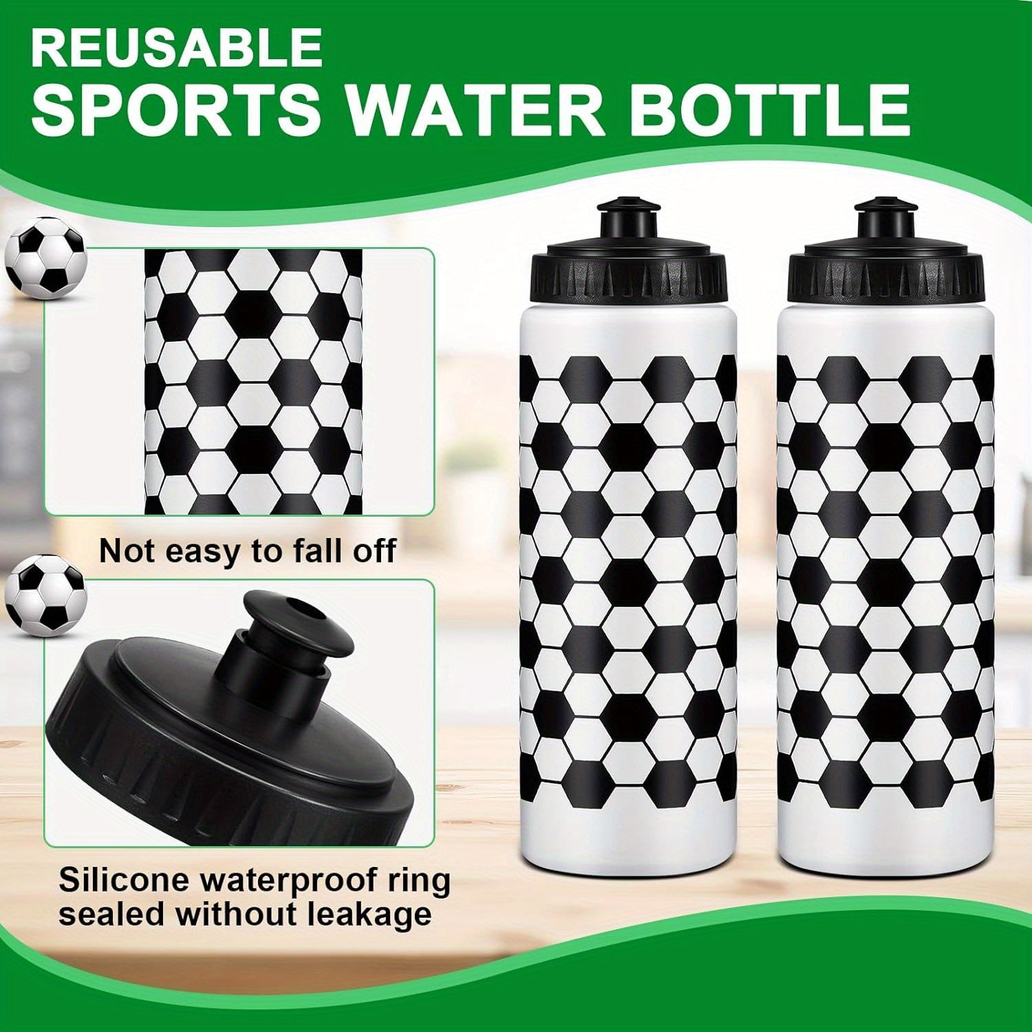 Kids Hexagonal BPA-Free Plastic Sports Water Bottle for School and Outdoor Activities