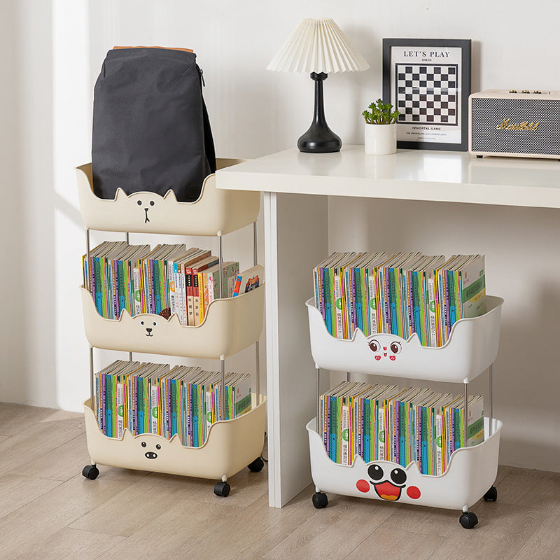 "Ko'chma Stol Ostidagi Kitob Saqlash Tashkiliy Qutisi - Yotoqxona va Sinflar uchun Ideal Kompakt Plastik Kitob Rafi, Mukammal Joyni Tejash Yechimi uchun Mini Kitob Rafi"