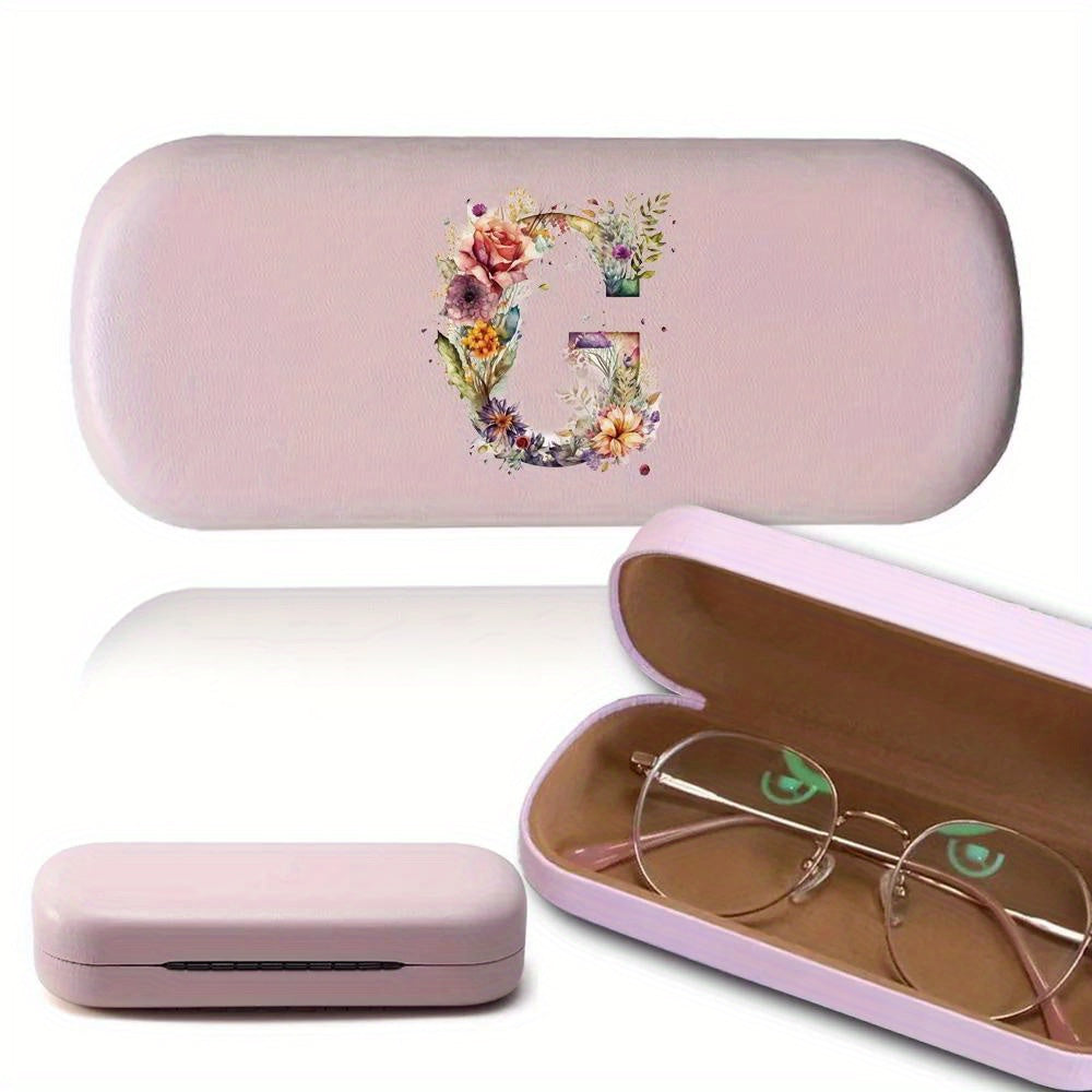 Women's Glasses Case Floral Design Hard Shell for Myopia and Outdoor Use