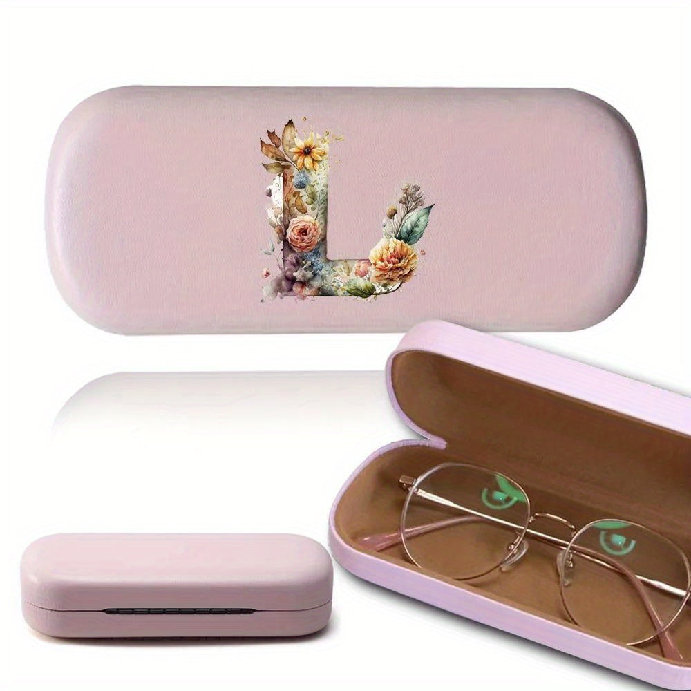 Women's Glasses Case Floral Design Hard Shell for Myopia and Outdoor Use