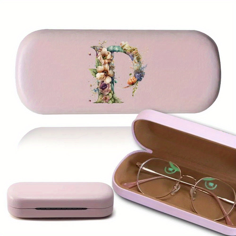 Women's Glasses Case Floral Design Hard Shell for Myopia and Outdoor Use