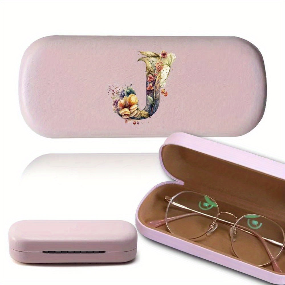 Women's Glasses Case Floral Design Hard Shell for Myopia and Outdoor Use