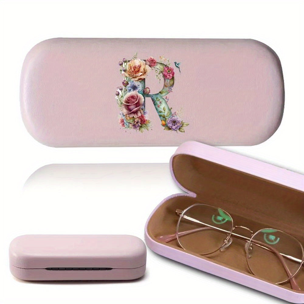 Women's Glasses Case Floral Design Hard Shell for Myopia and Outdoor Use