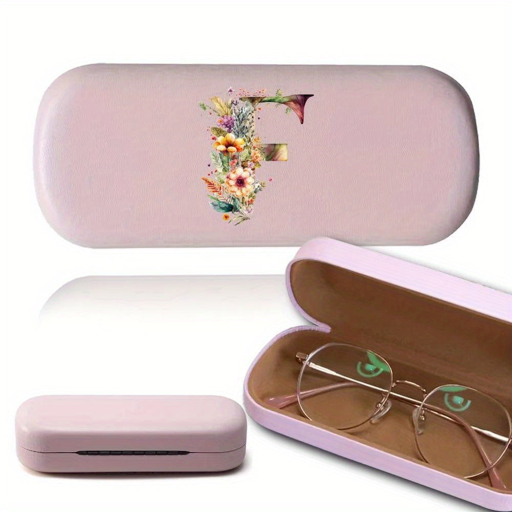 Women's Glasses Case Floral Design Hard Shell for Myopia and Outdoor Use