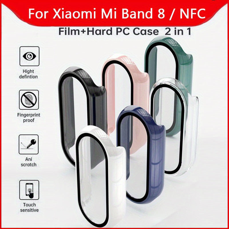 Funda protectora 2 en 1 y protector de pantalla para Xiaomi Mi Band 8 NFC accesorios para reloj inteligente