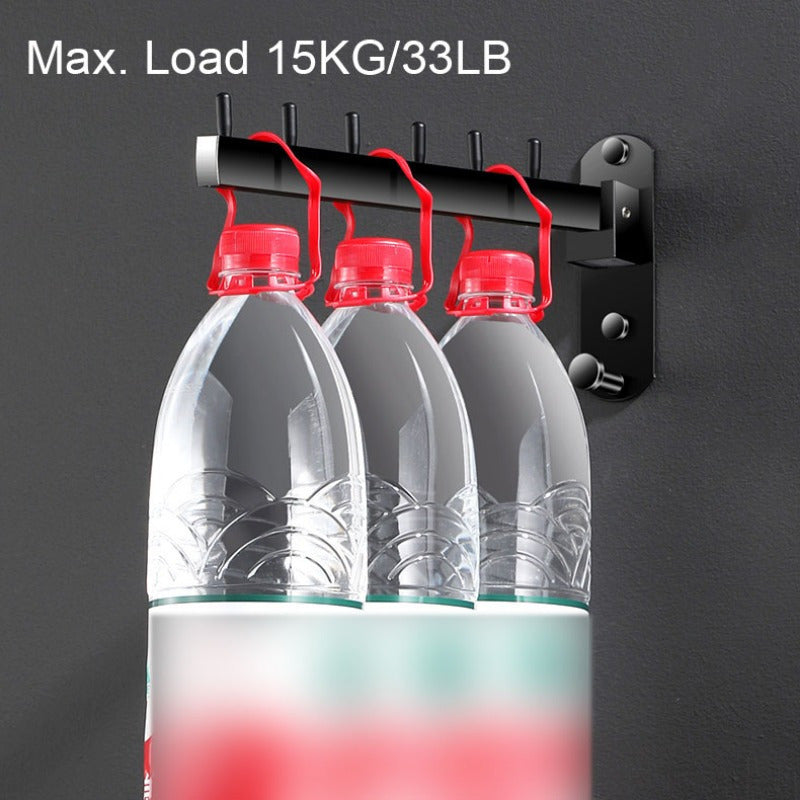 Stainless Steel Wall Mounted Swing Arm Clothes Hanger Rack Heavy Duty Coat Hook Organizer for Bathroom Bedroom Laundry