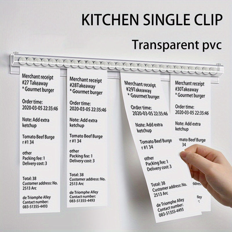 Durable PVC Receipt Holder for Kitchen and Restaurant with Easy Clip