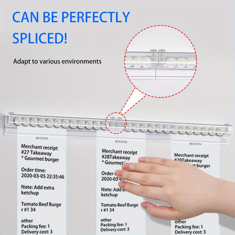 Porta recibos de PVC duradero para cocina y restaurante con clip fácil