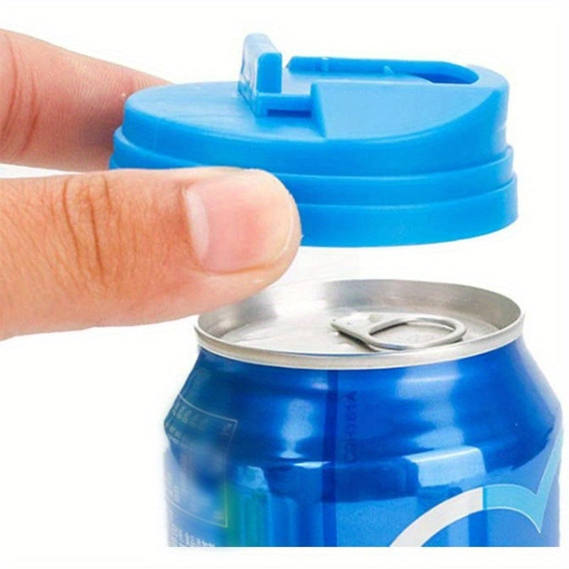 Reusable Soda Can Lid Snap-On Top Cover Spill-Proof Food Safe Fits Standard Sizes
