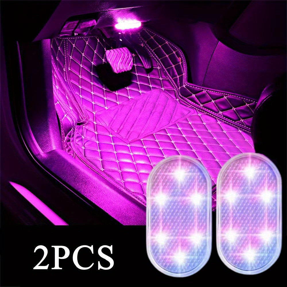 2 Pack USB-Ceiling LED Neon Accent Lights Touch Activated for Car Interior