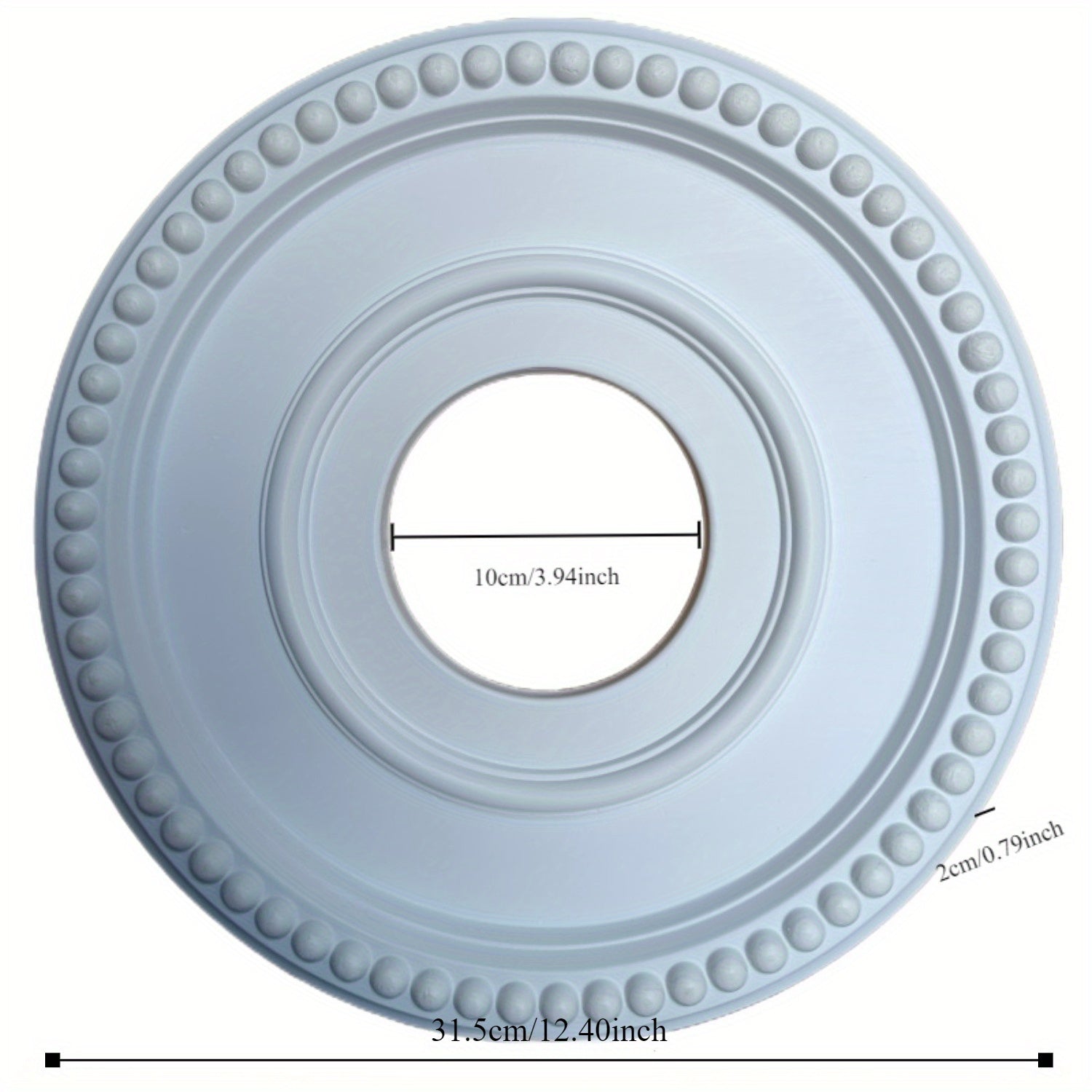 White Waterproof Ceiling Medallion for Lighting and Fan Decor