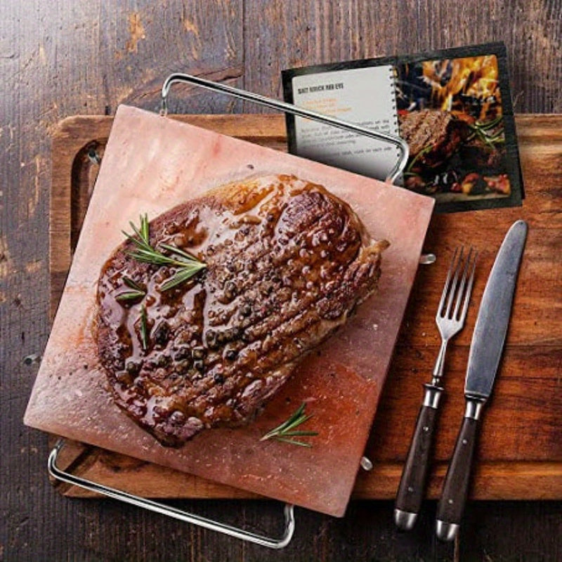 Himalay tuz bloki grill qilish, pishirish va taomlarni xizmat qilish uchun, oziq-ovqat sifatidagi pushti tuz toshi