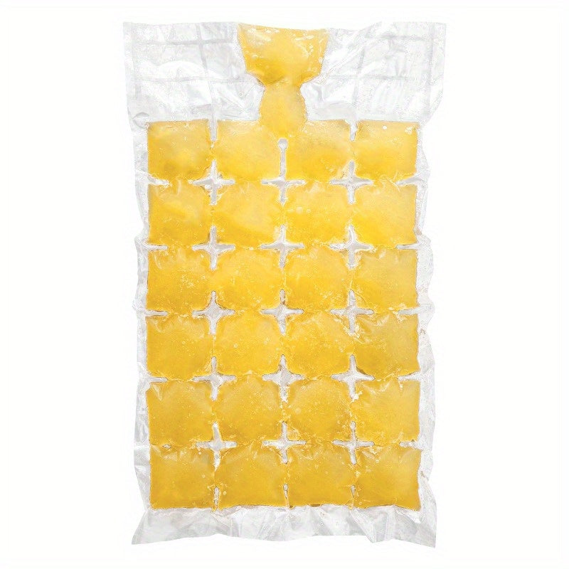 20 Pcs Plastic Self-Sealing Ice Cube Bags for Freezer, Passsion Fruit Design