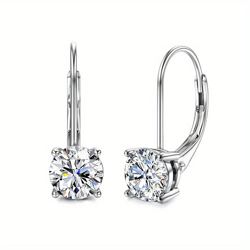 Ajoyib juftlik, 925 sterling kumushda nozik 1 karat Moissanite stud uzuklar - Abadiy va nafis uslub, Tug'ilgan kunlar, Yubileylar yoki Sevgililar kunini nishonlash uchun ideal, hashamatli sovg'a qutisi bilan