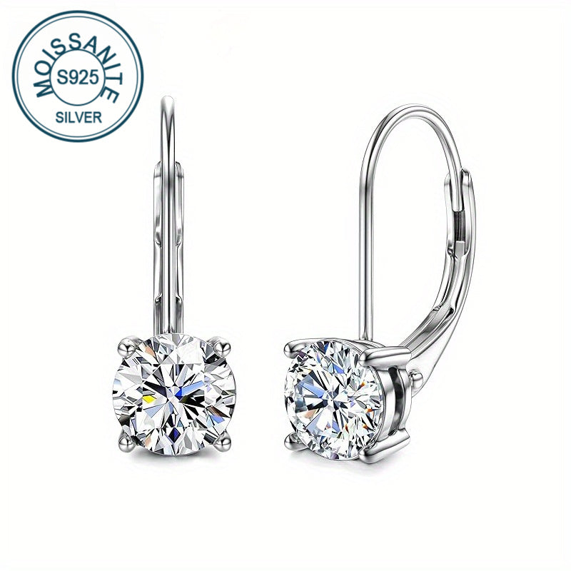 Ajoyib juftlik, 925 sterling kumushda nozik 1 karat Moissanite stud uzuklar - Abadiy va nafis uslub, Tug'ilgan kunlar, Yubileylar yoki Sevgililar kunini nishonlash uchun ideal, hashamatli sovg'a qutisi bilan